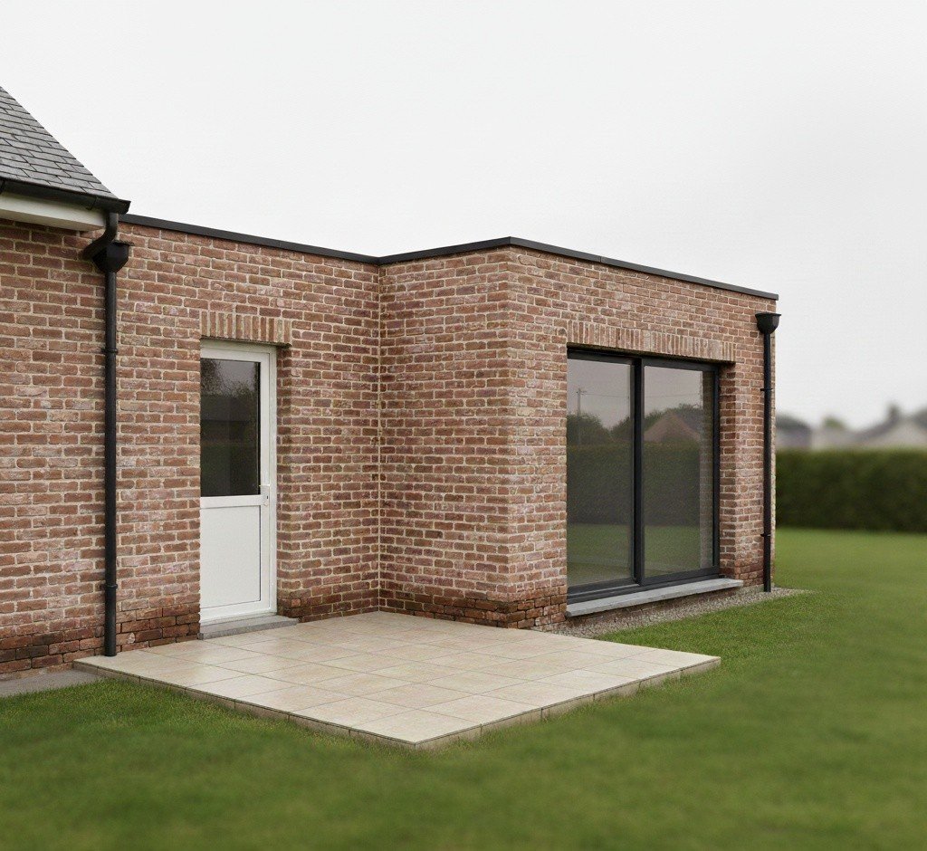 Extension maison chantier structure Nord