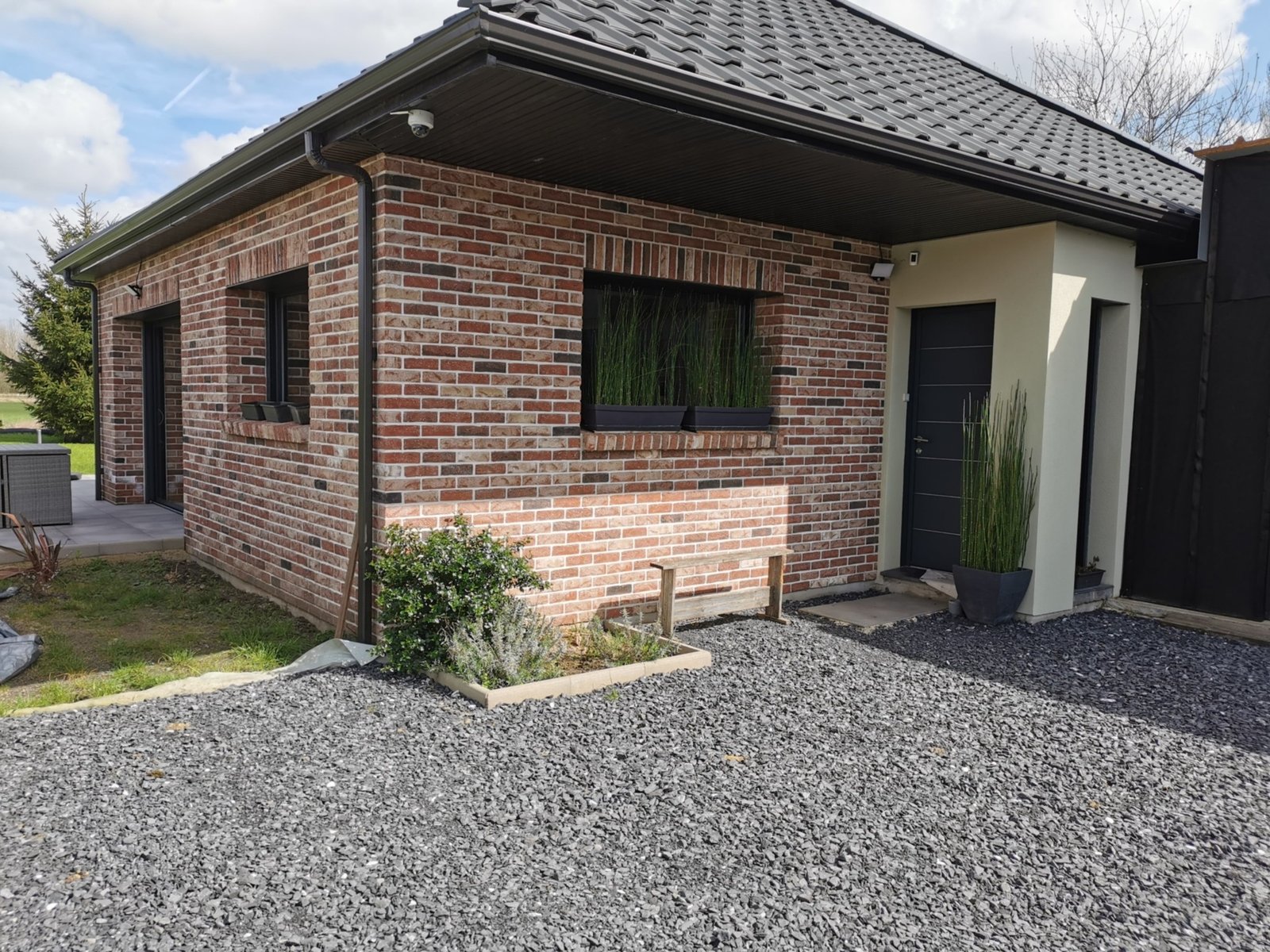 Maison neuve finition exterieure Nord