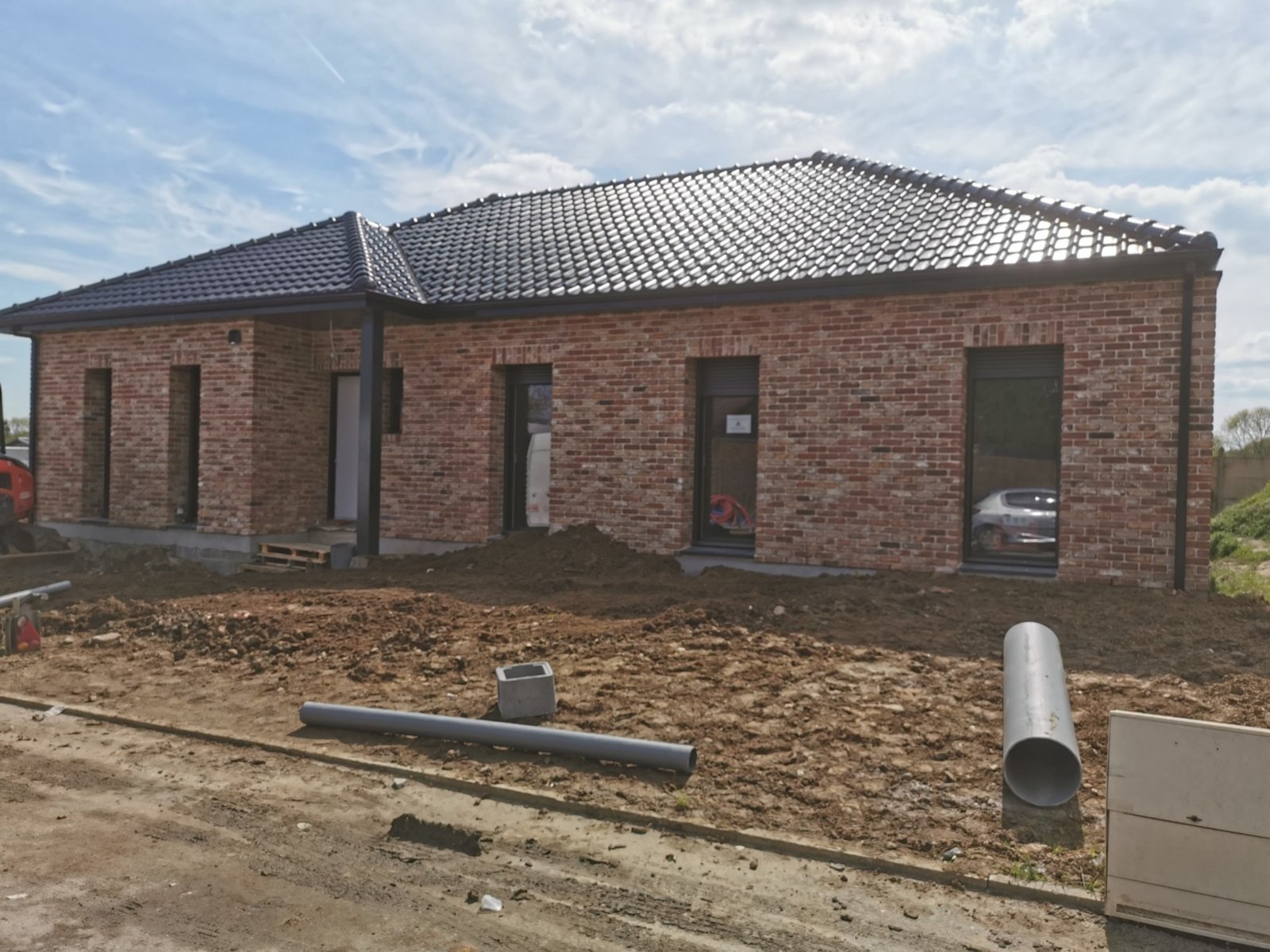 Maison neuve vue jardin Nord