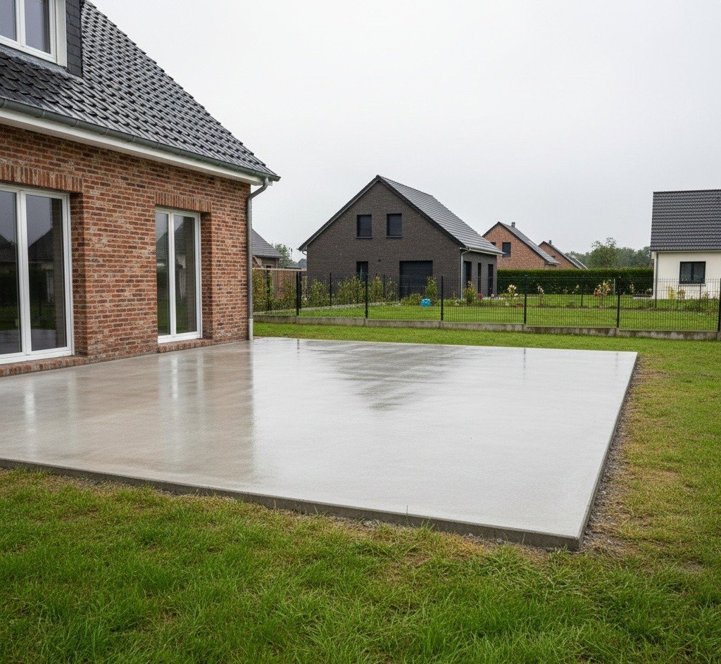 Terrasse finition beton Nord
